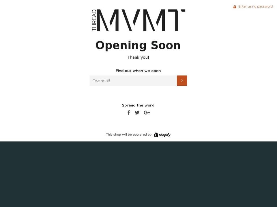 threadmvmt.com shopify website screenshot