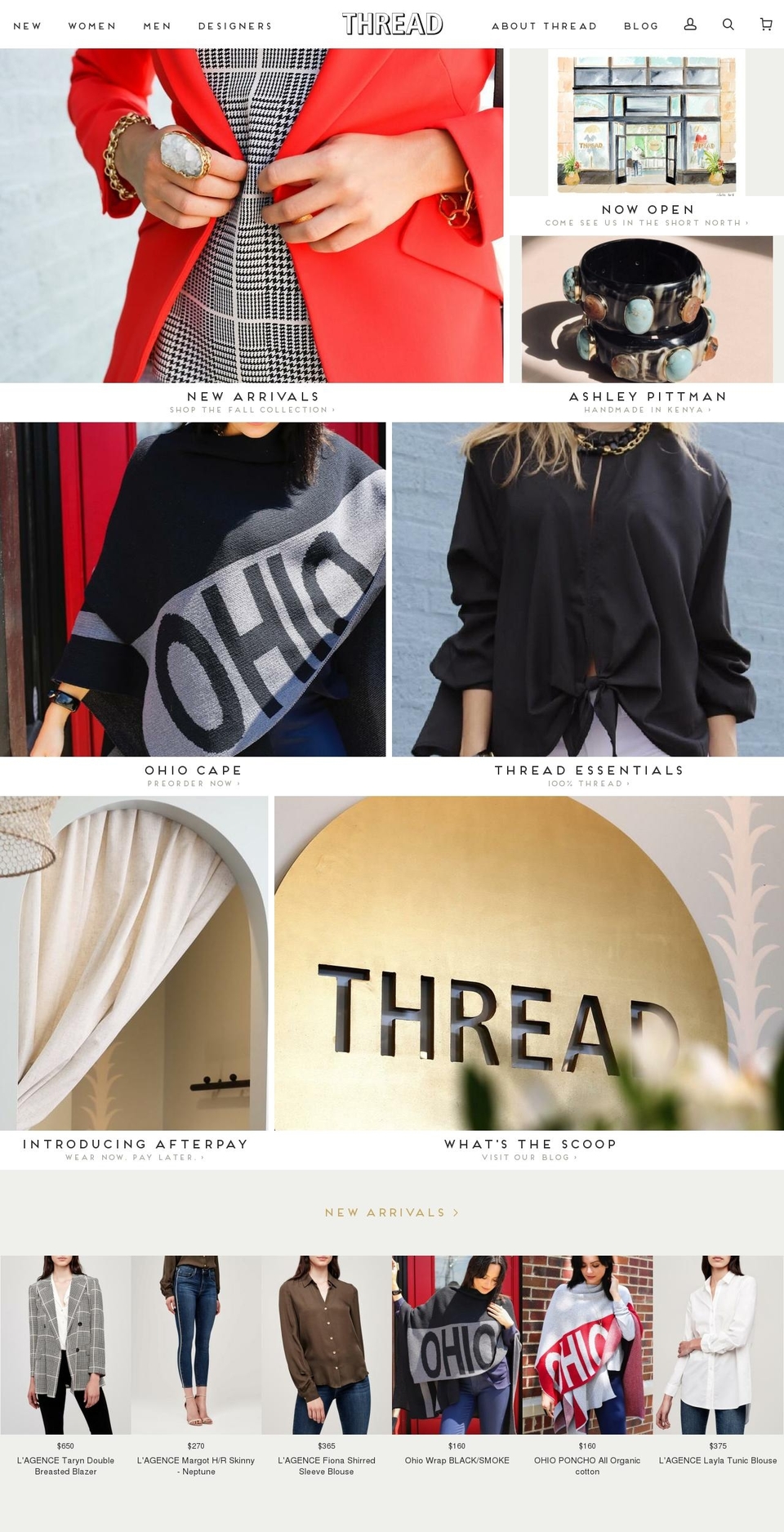 threadongrandview.com — Shopify storefront screenshot