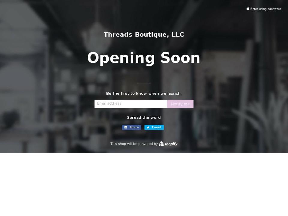 threads.boutique shopify website screenshot