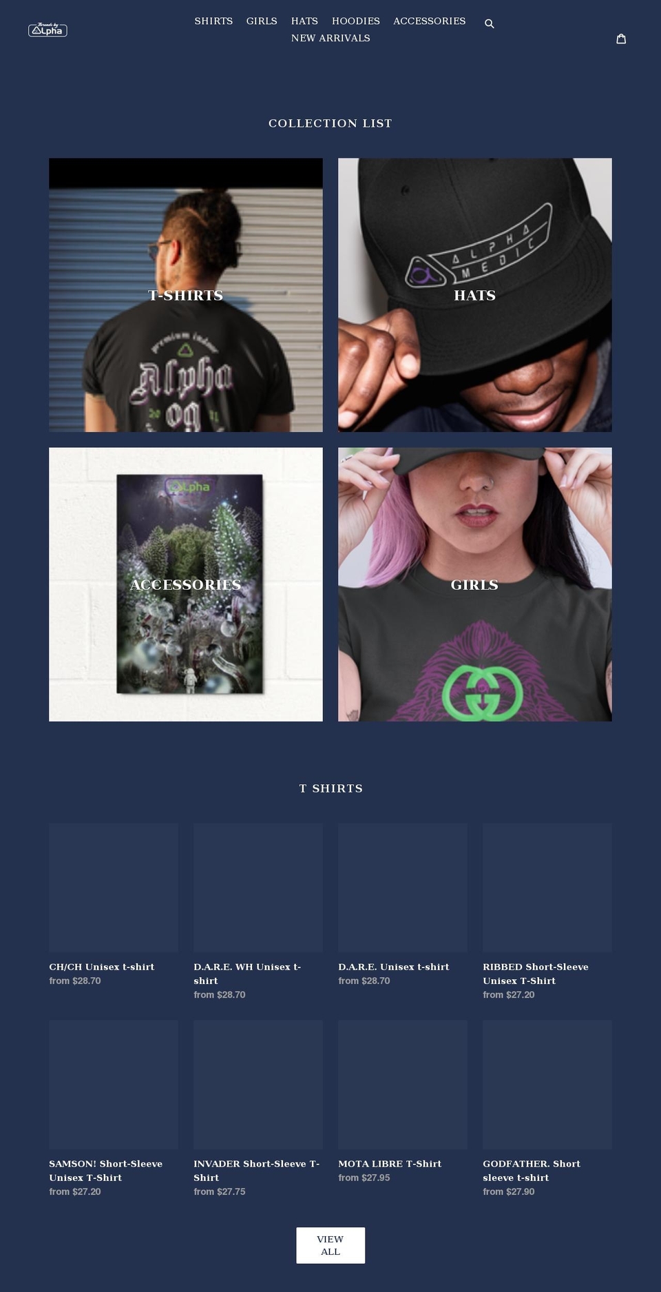 threadsbyalpha.com shopify website screenshot
