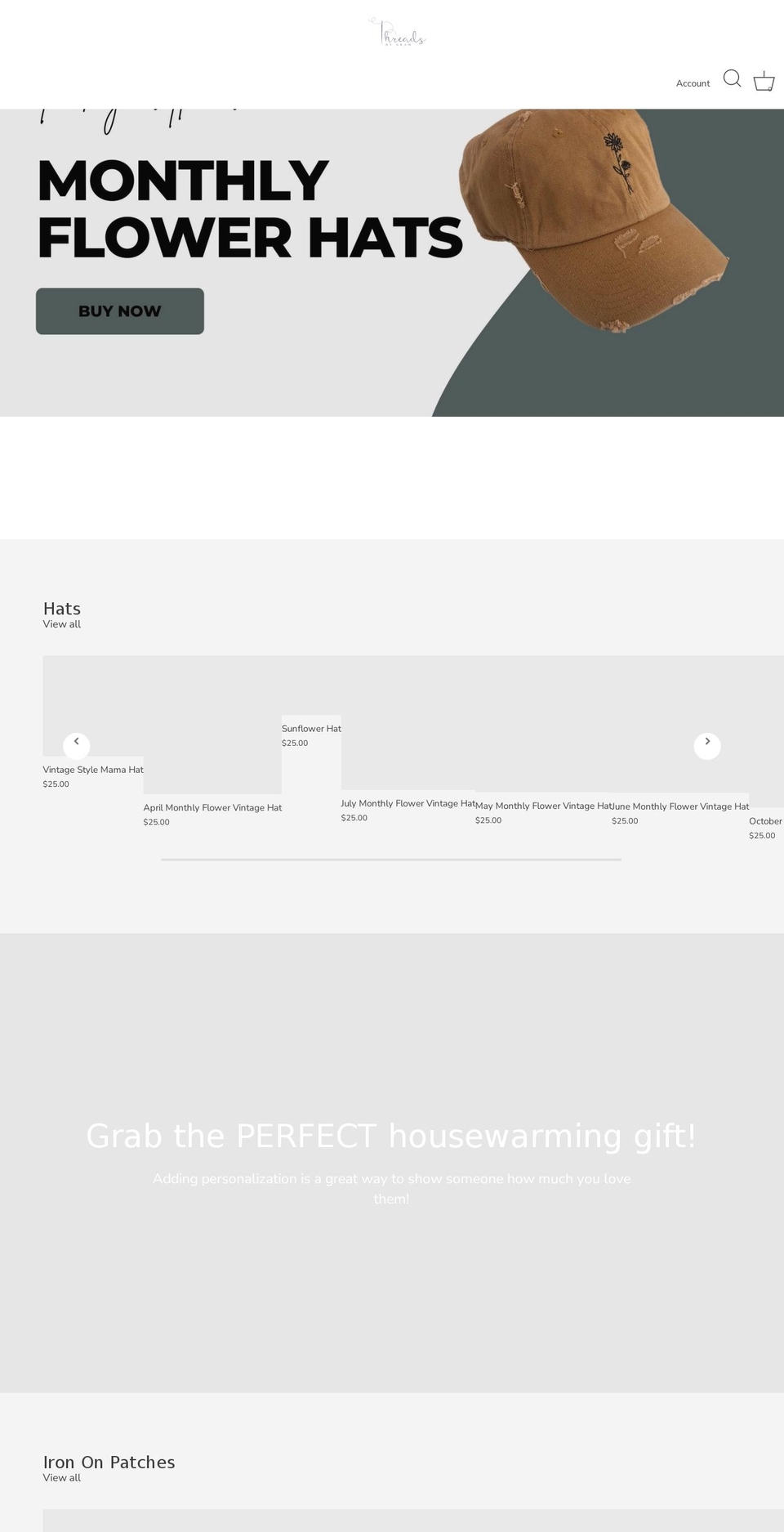 threadsbygram.com shopify website screenshot