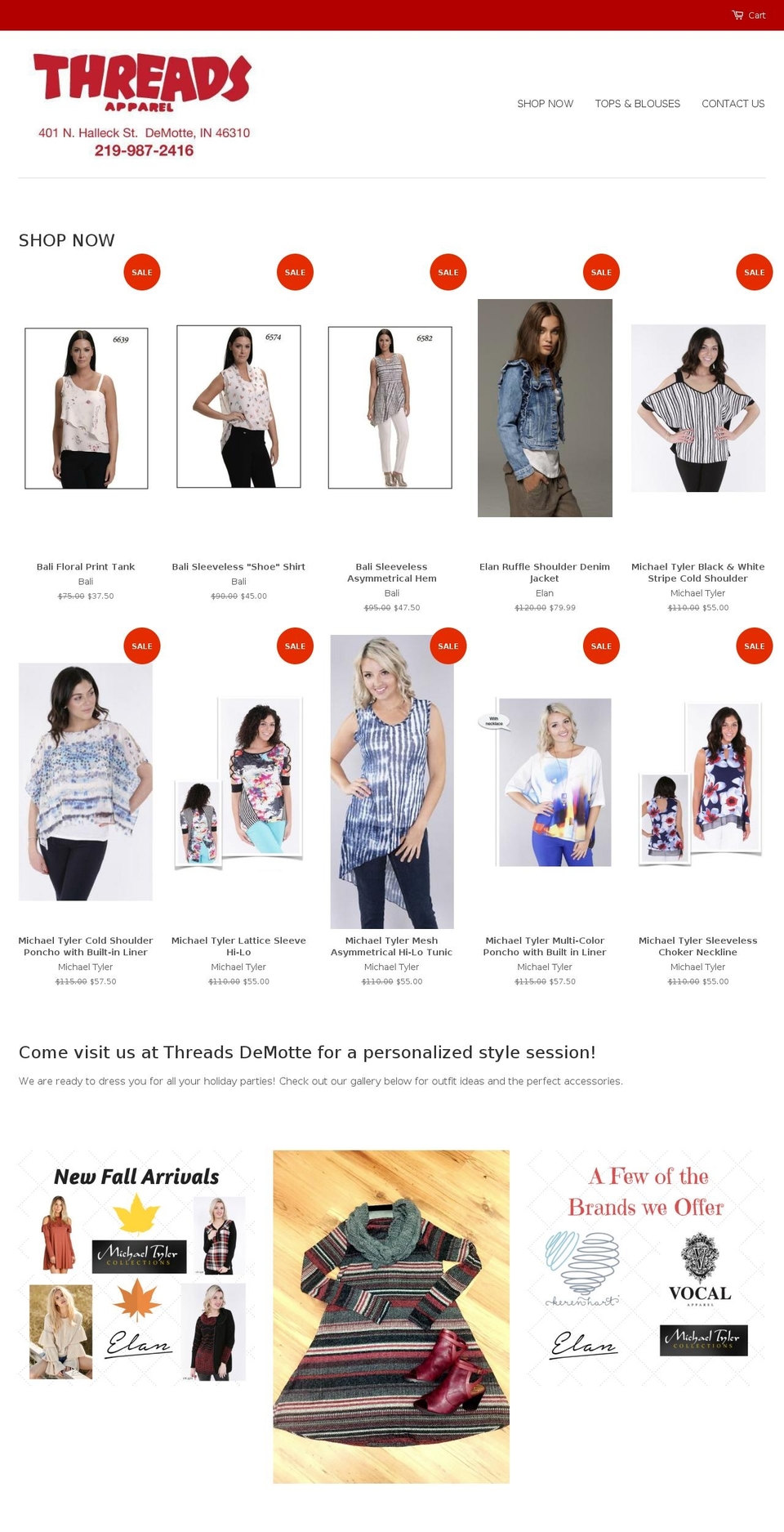 threadsdemotte.com — Shopify storefront screenshot