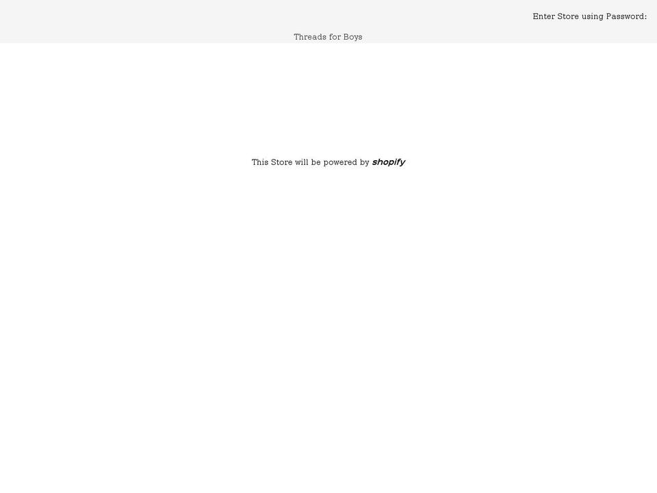 threadsforboys.com — Shopify storefront screenshot