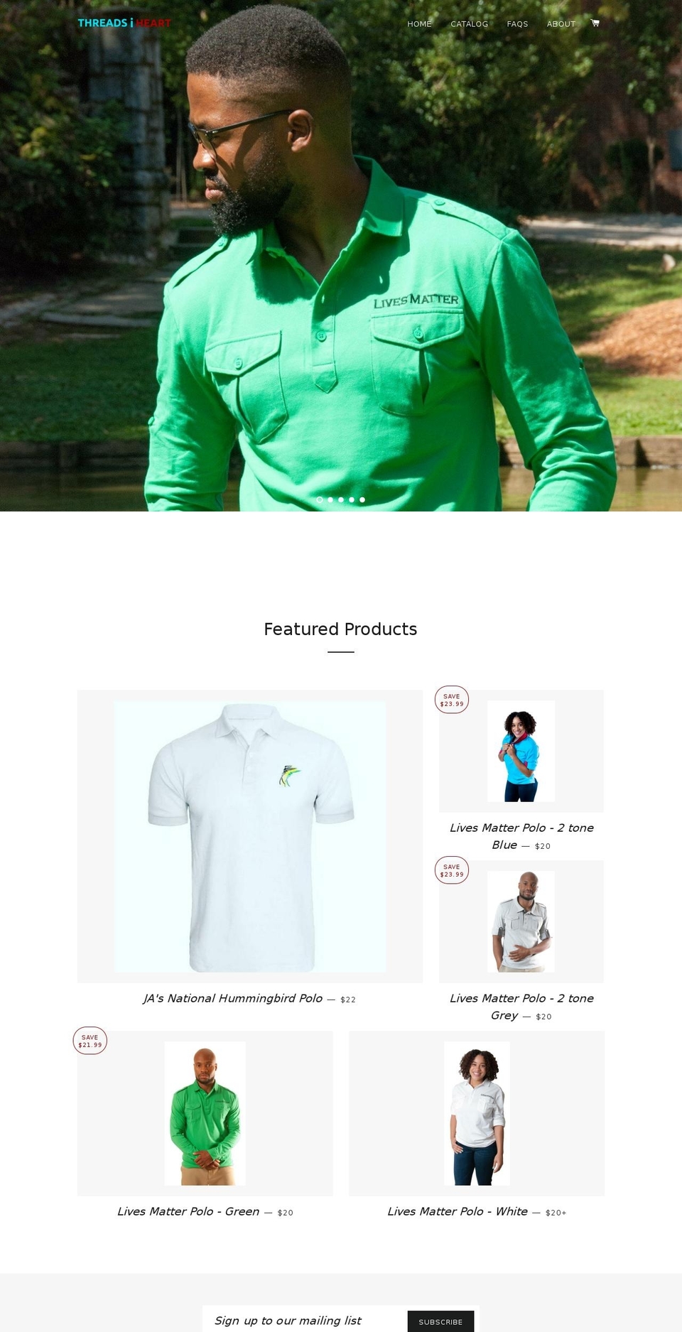 threadsiheart.com — Shopify storefront screenshot