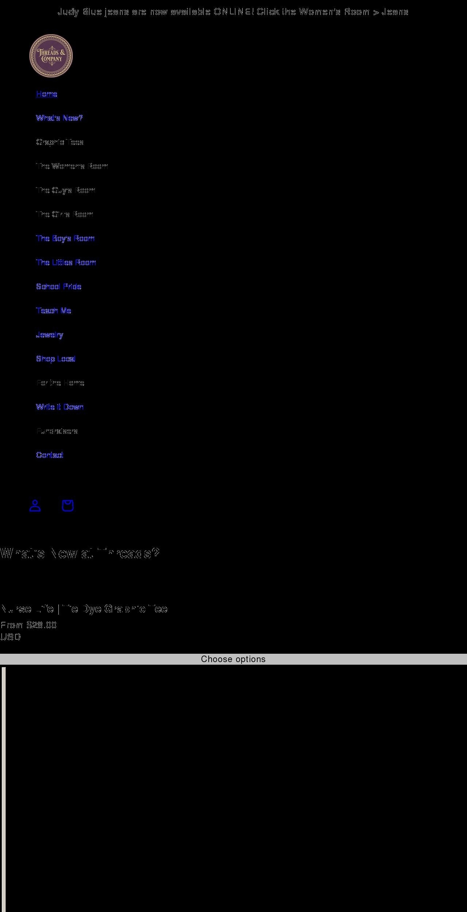 threadsncompany.com shopify website screenshot