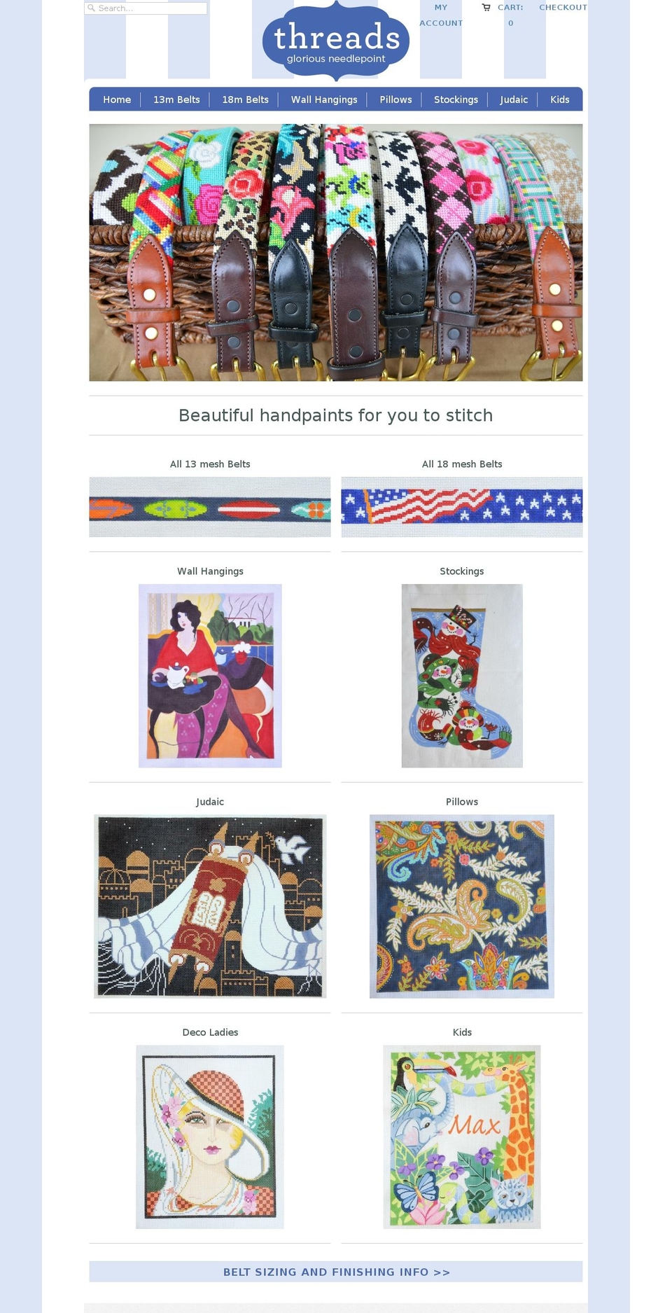 threadsneedlepoint.com shopify website screenshot