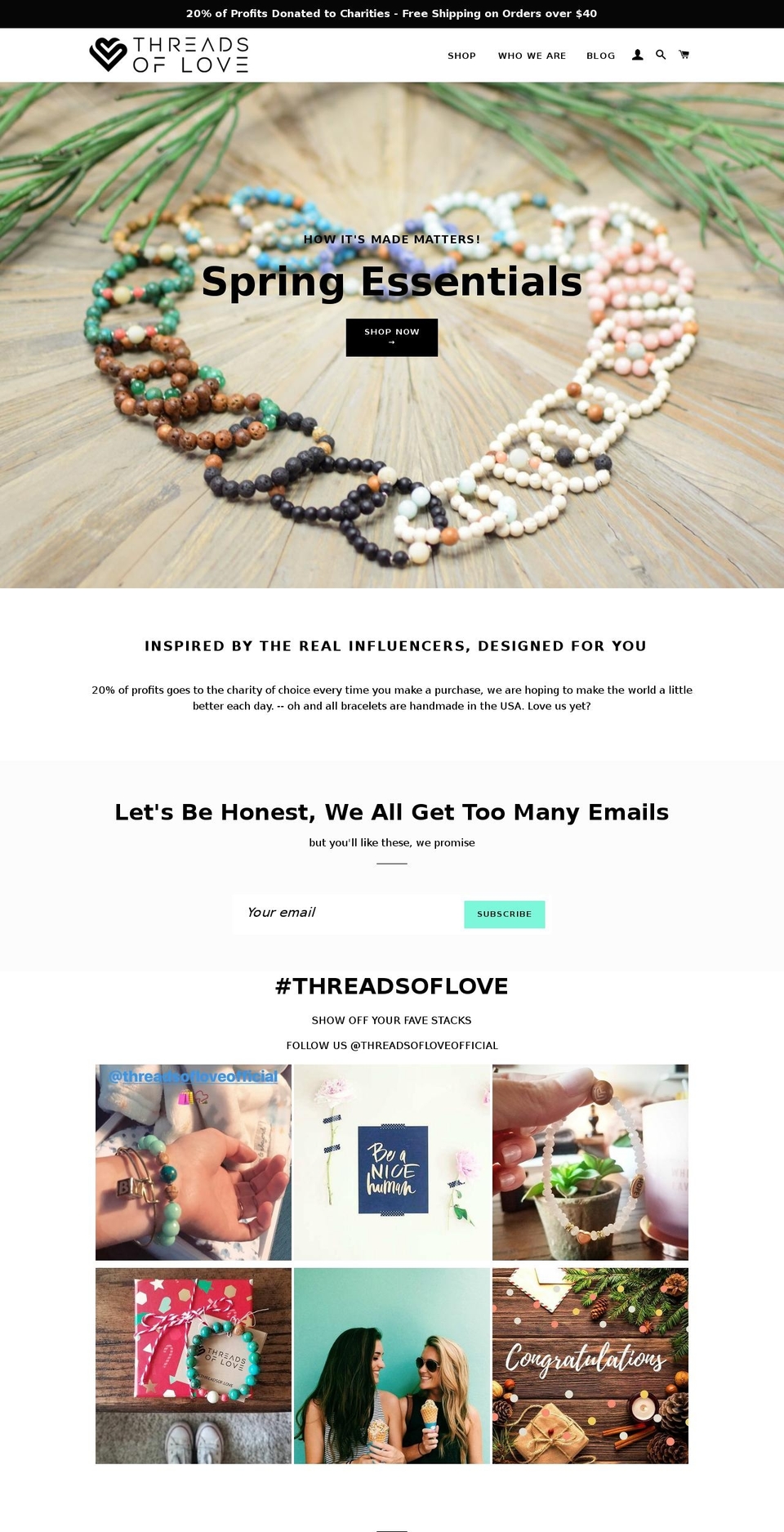 threadsof.love shopify website screenshot