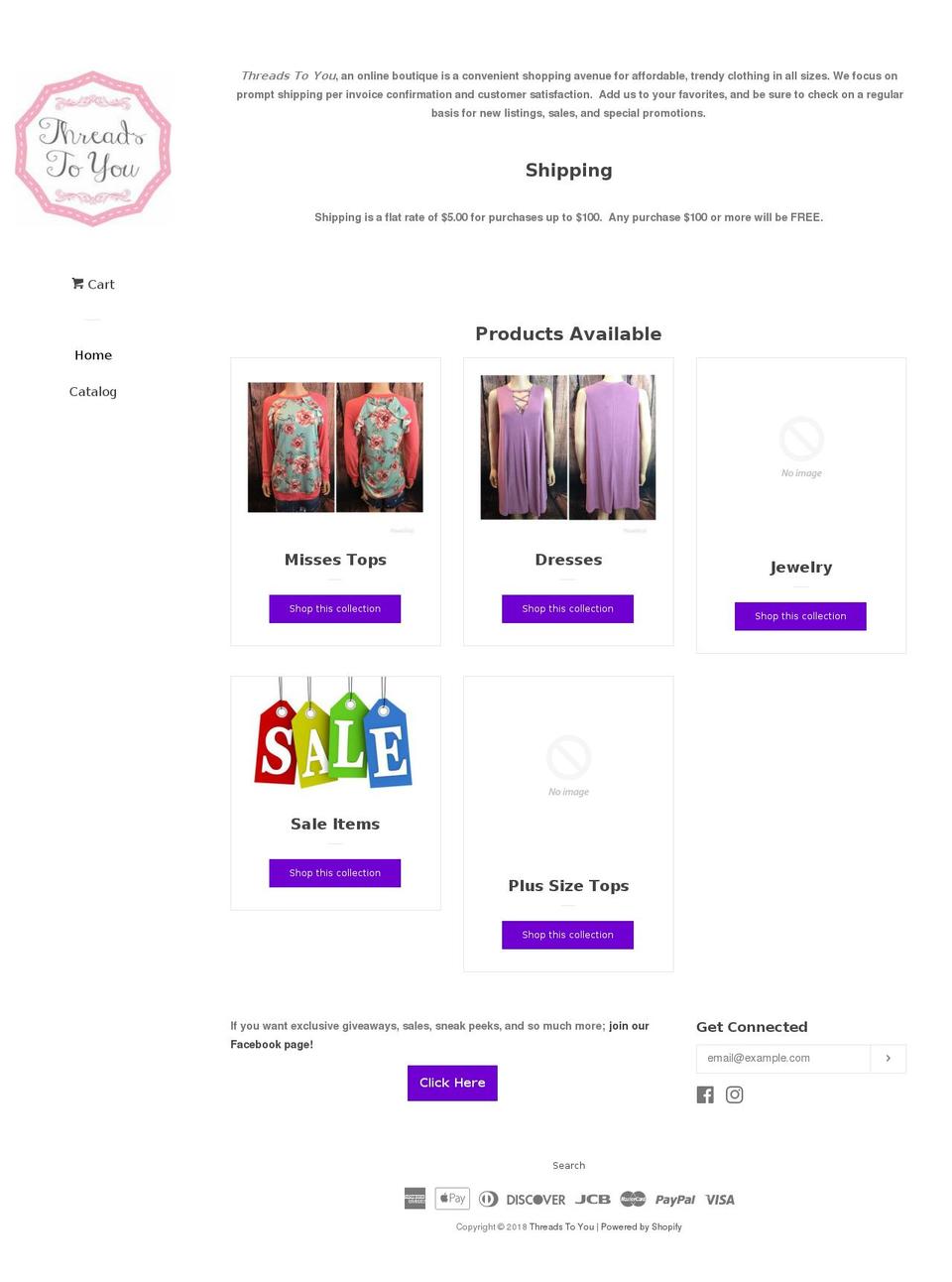threadstoyou.com — Shopify storefront screenshot