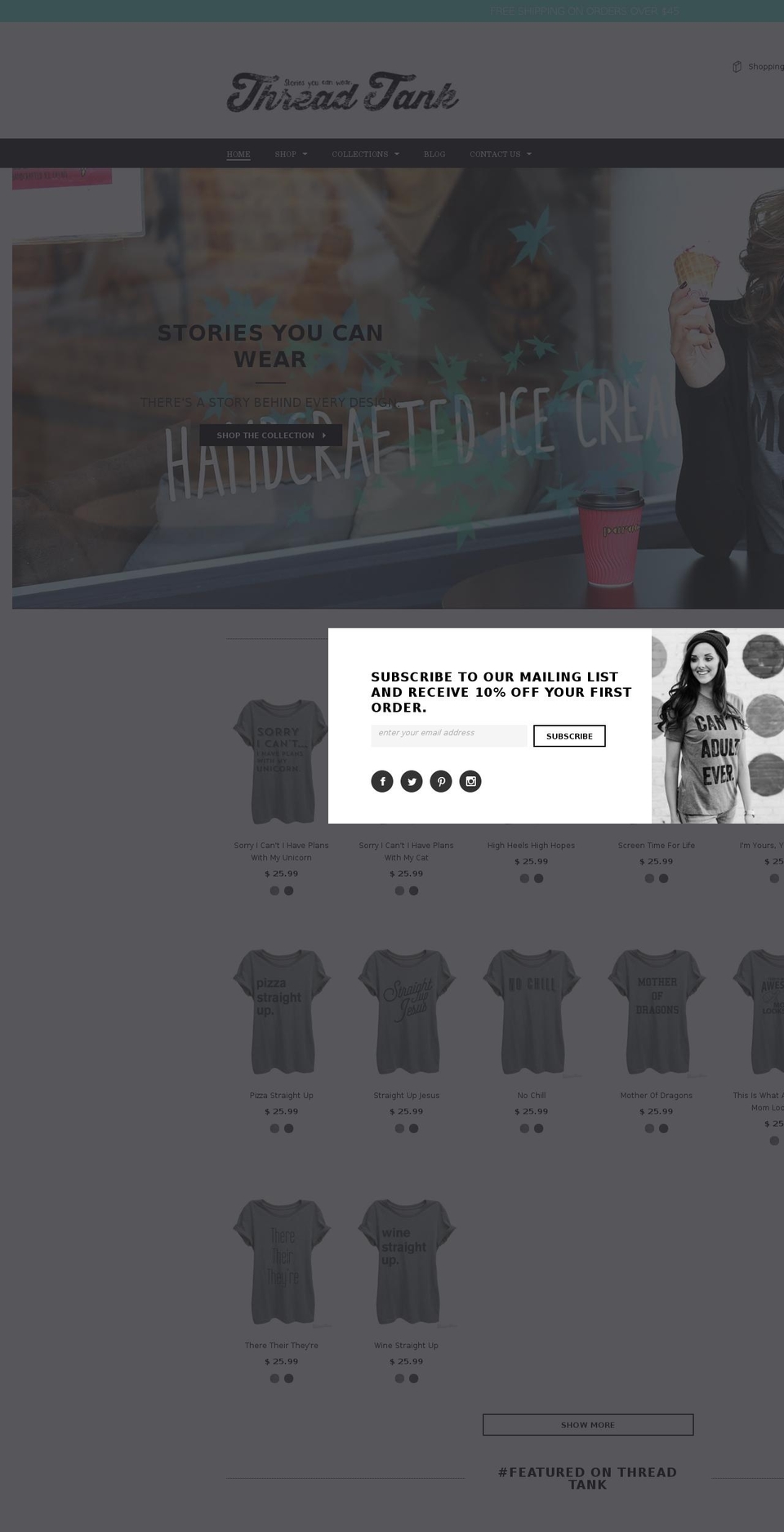 threadtank.com shopify website screenshot