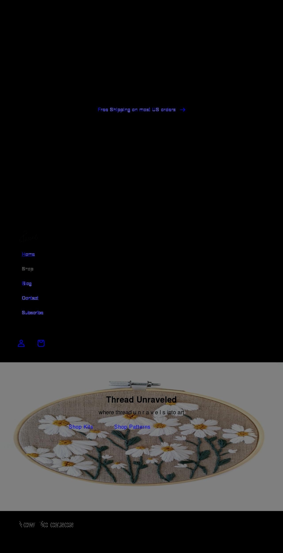 threadunraveled.com shopify website screenshot
