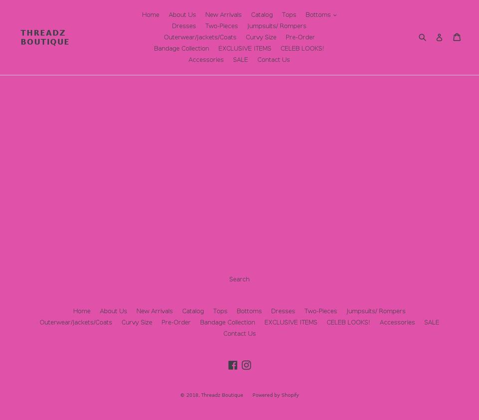 threadzdetroit.com — Shopify storefront screenshot