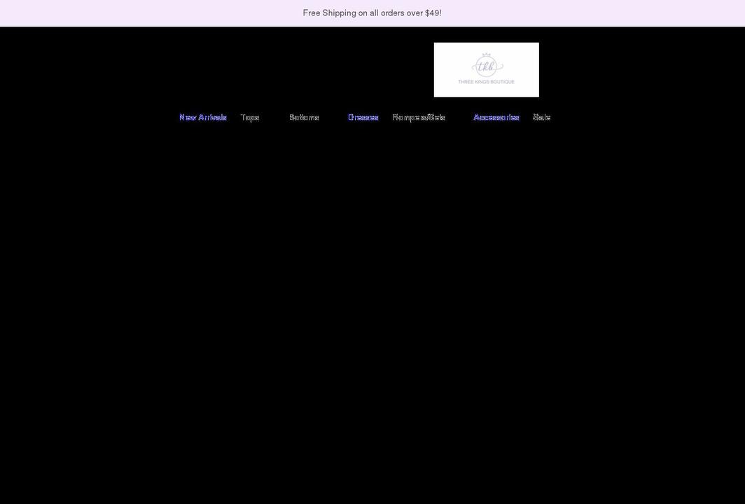 three-kingss.myshopify.com shopify website screenshot