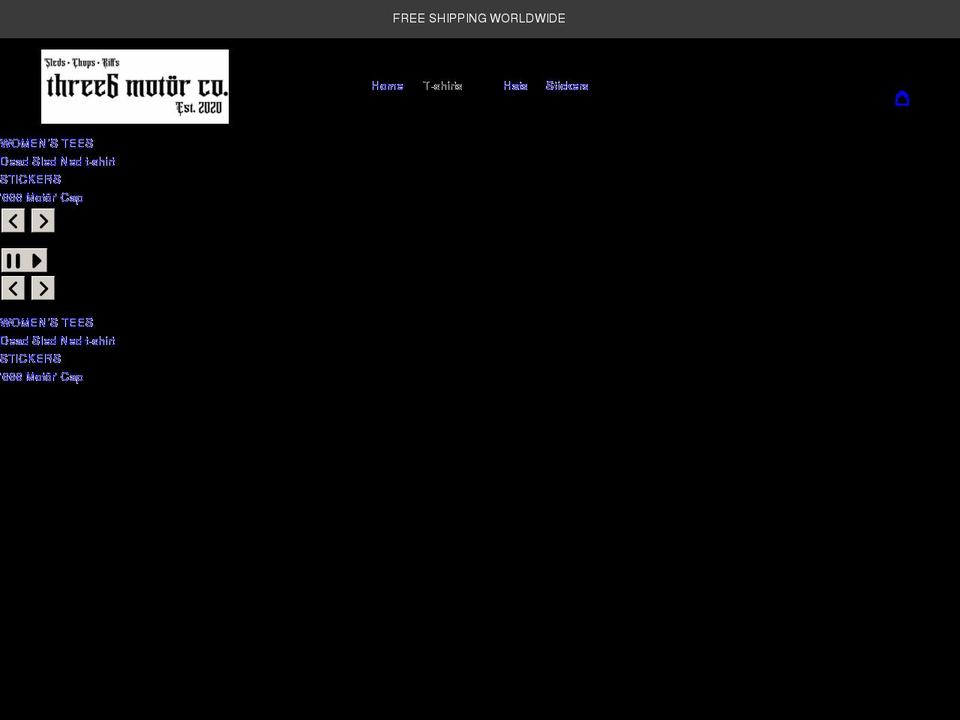 three6motor.com shopify website screenshot