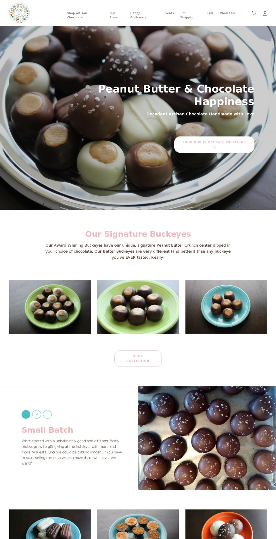 threebsweets.com shopify website screenshot