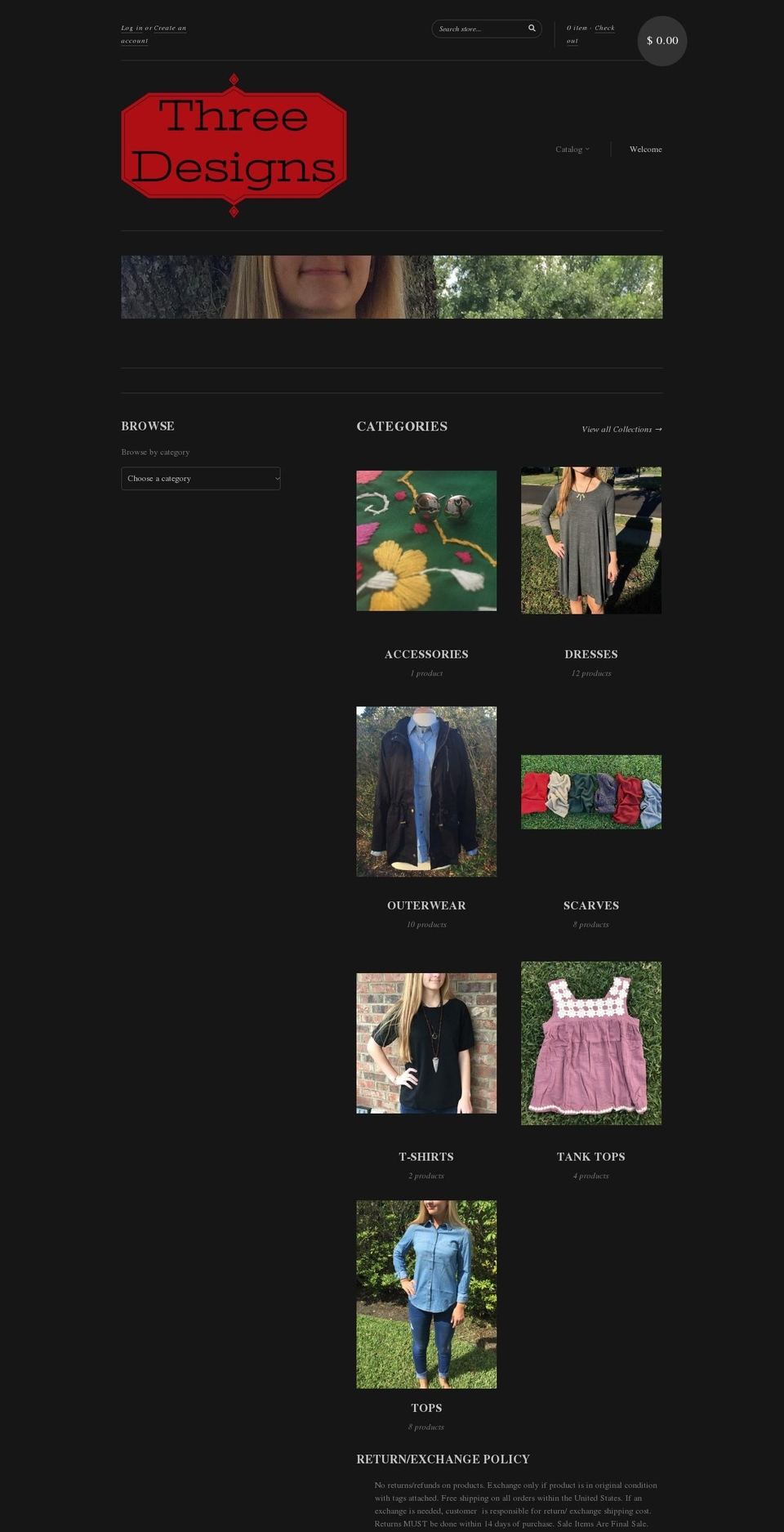 threedesigns.net shopify website screenshot