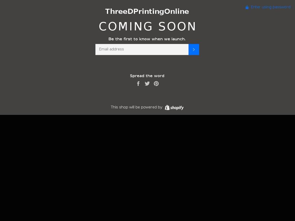 threedprintingonline.com — Shopify storefront screenshot