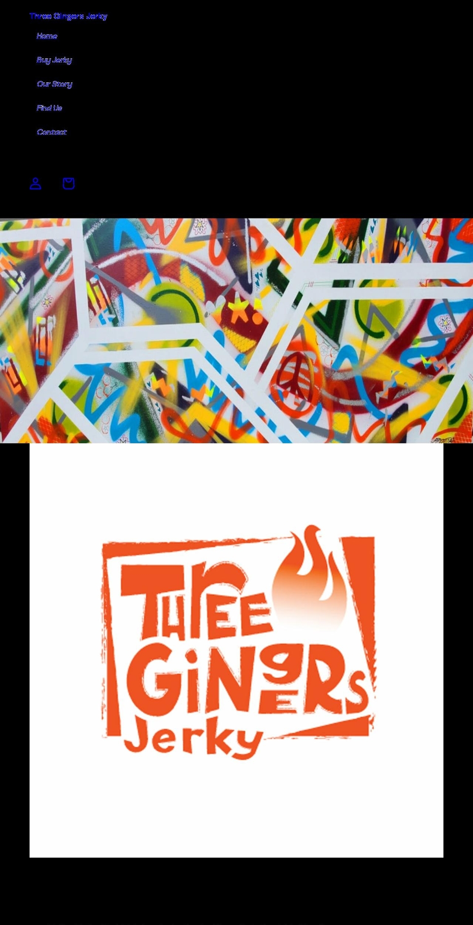 threegingersjerky.com shopify website screenshot