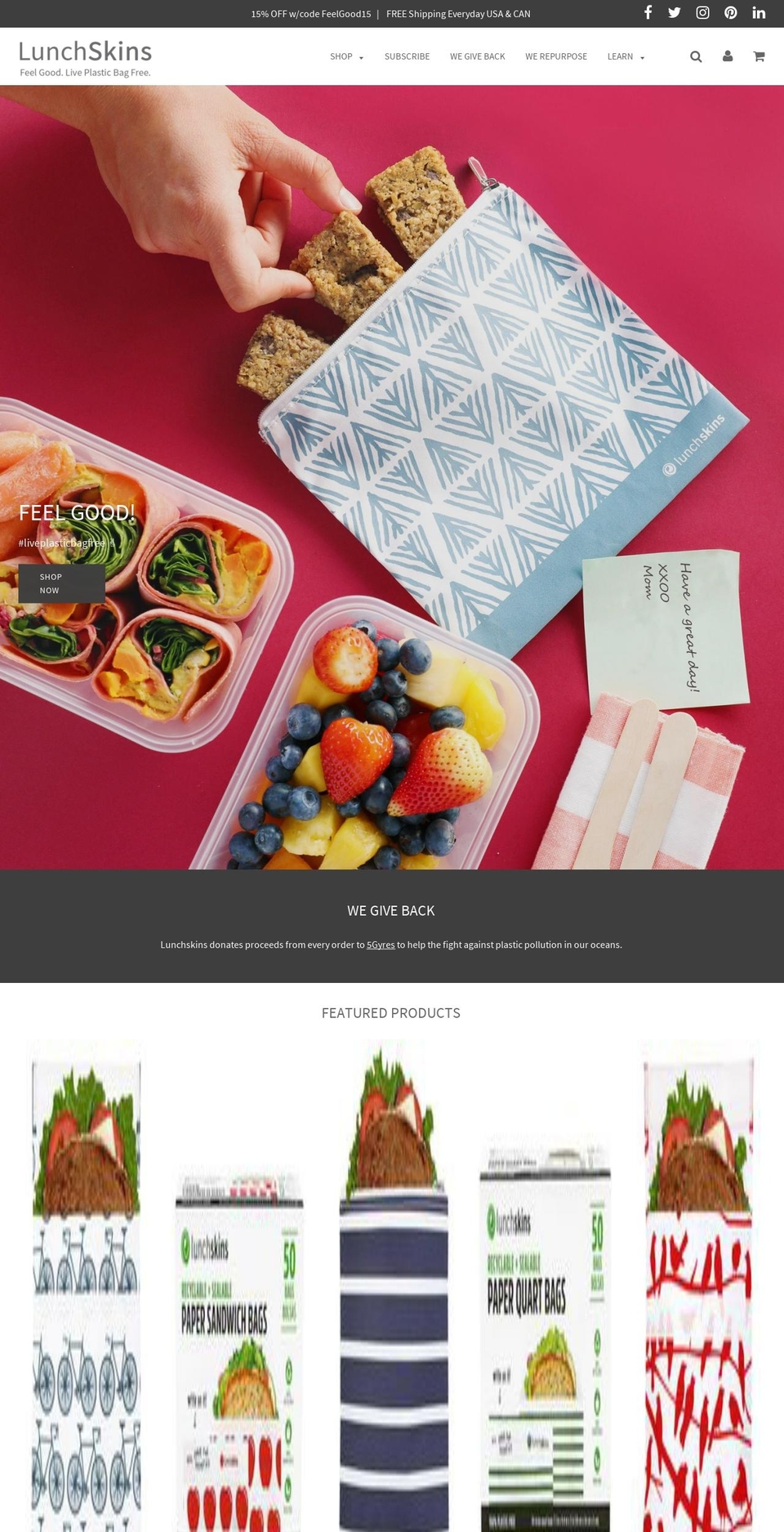 threegreenmoms.com — Shopify storefront screenshot