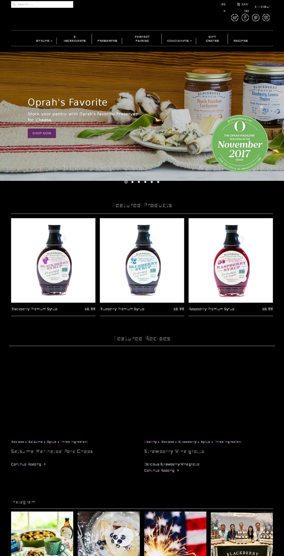 threeingredient.com — Shopify storefront screenshot