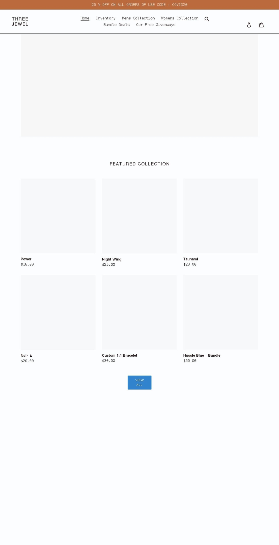 threejewel.com shopify website screenshot