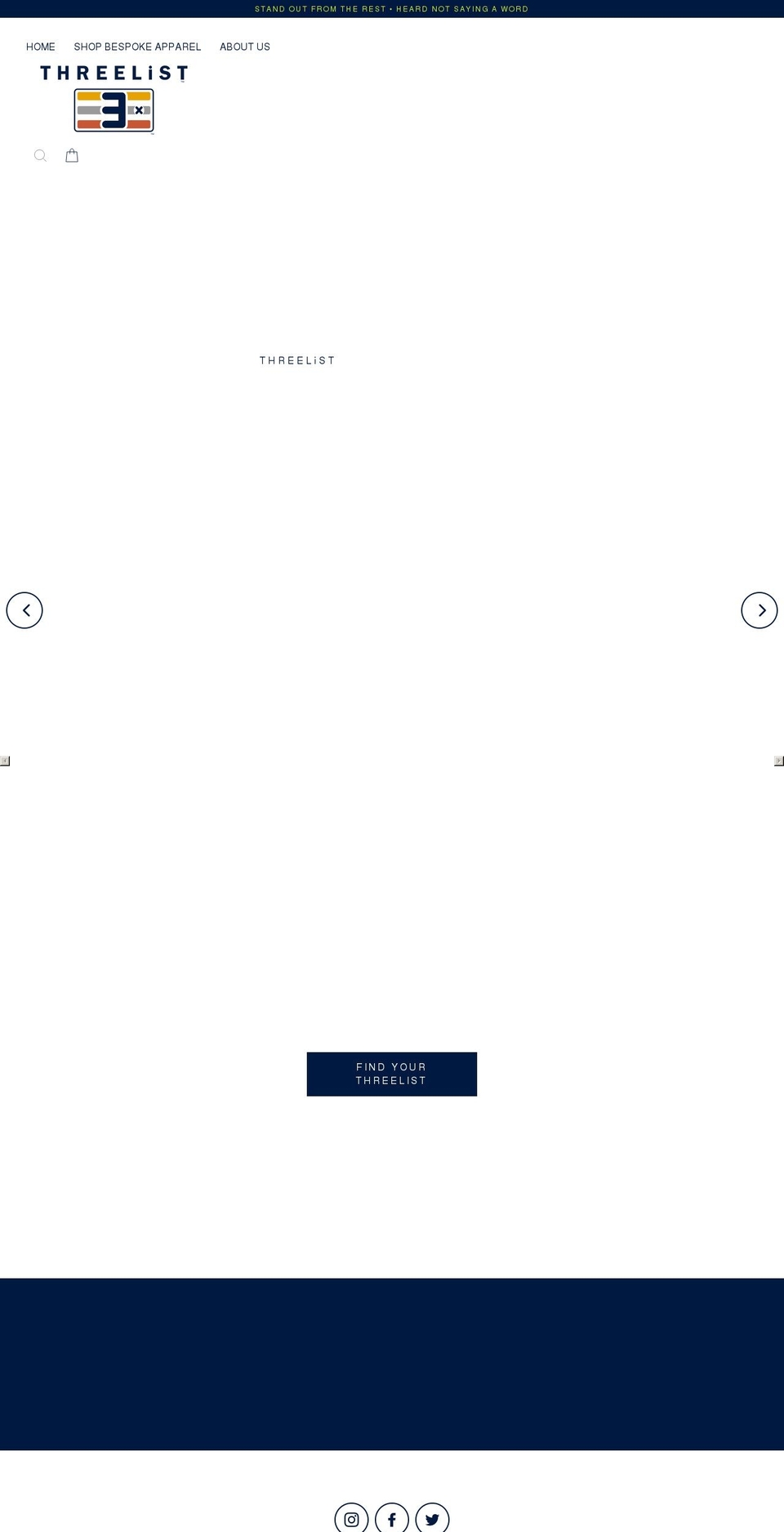 threelist.com shopify website screenshot