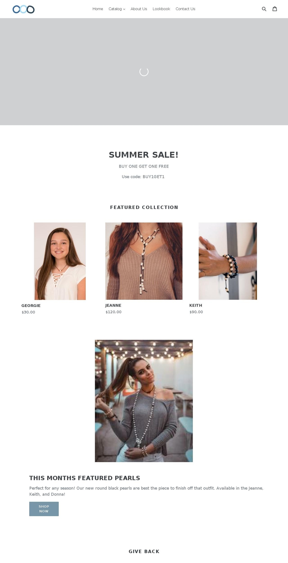 threelittlepearls.com shopify website screenshot