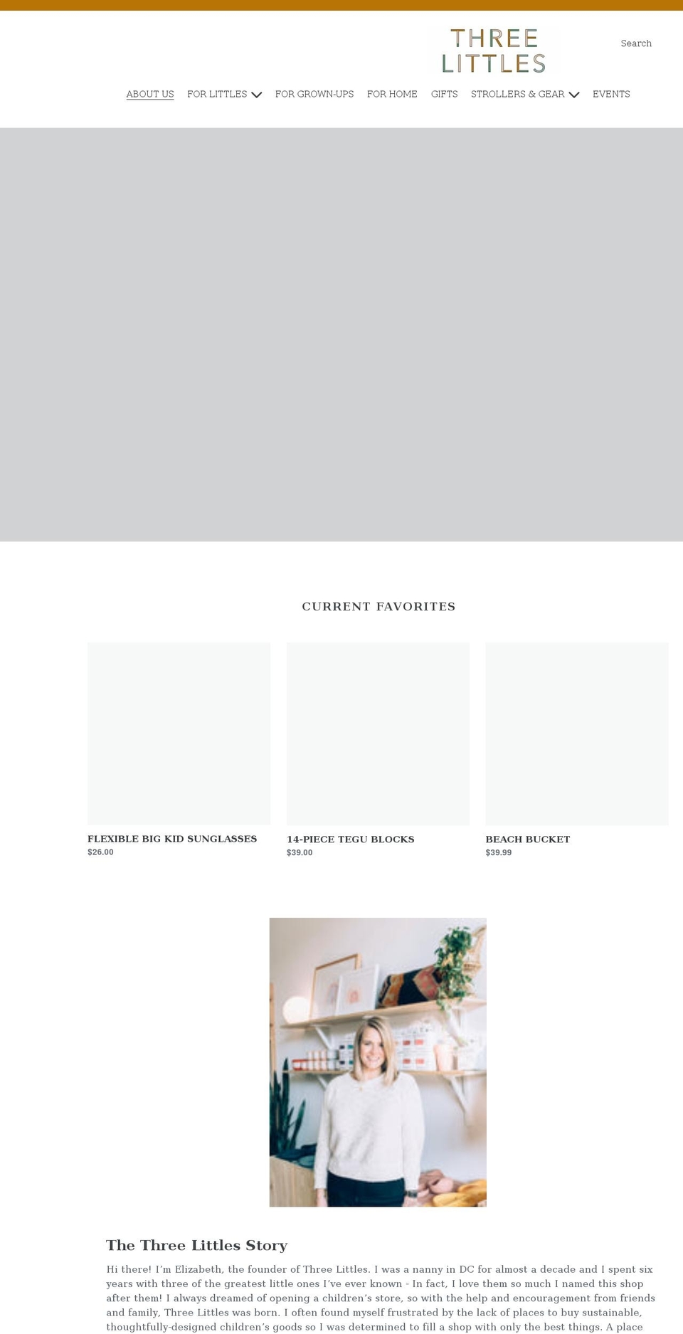 threelittles.co shopify website screenshot