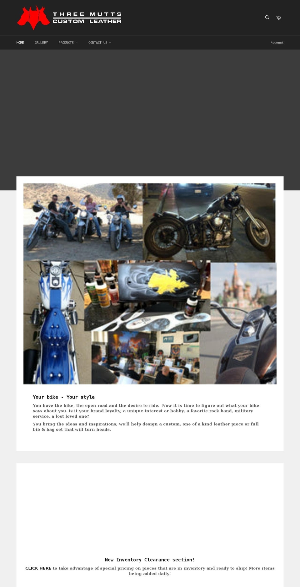 threemuttscustoms.com shopify website screenshot