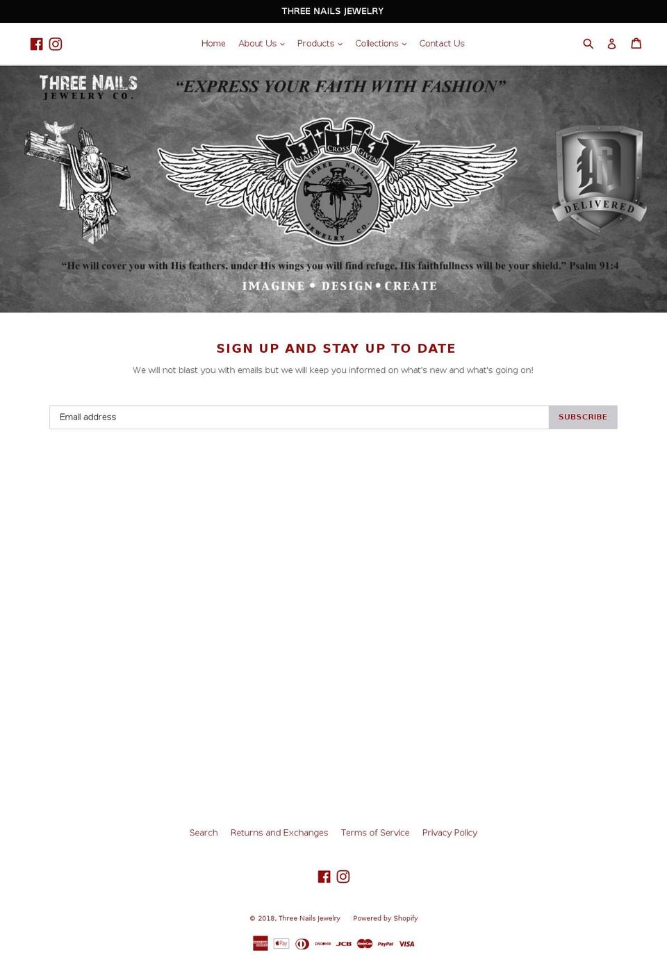 threenailsjewelry.com — Shopify storefront screenshot