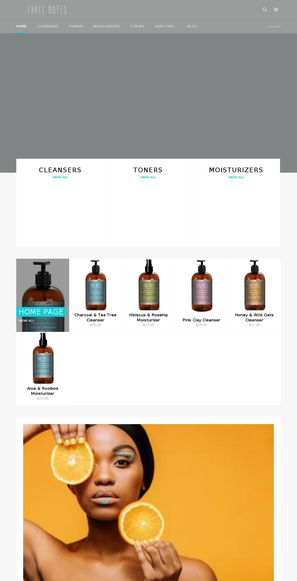 threenotes.com shopify website screenshot