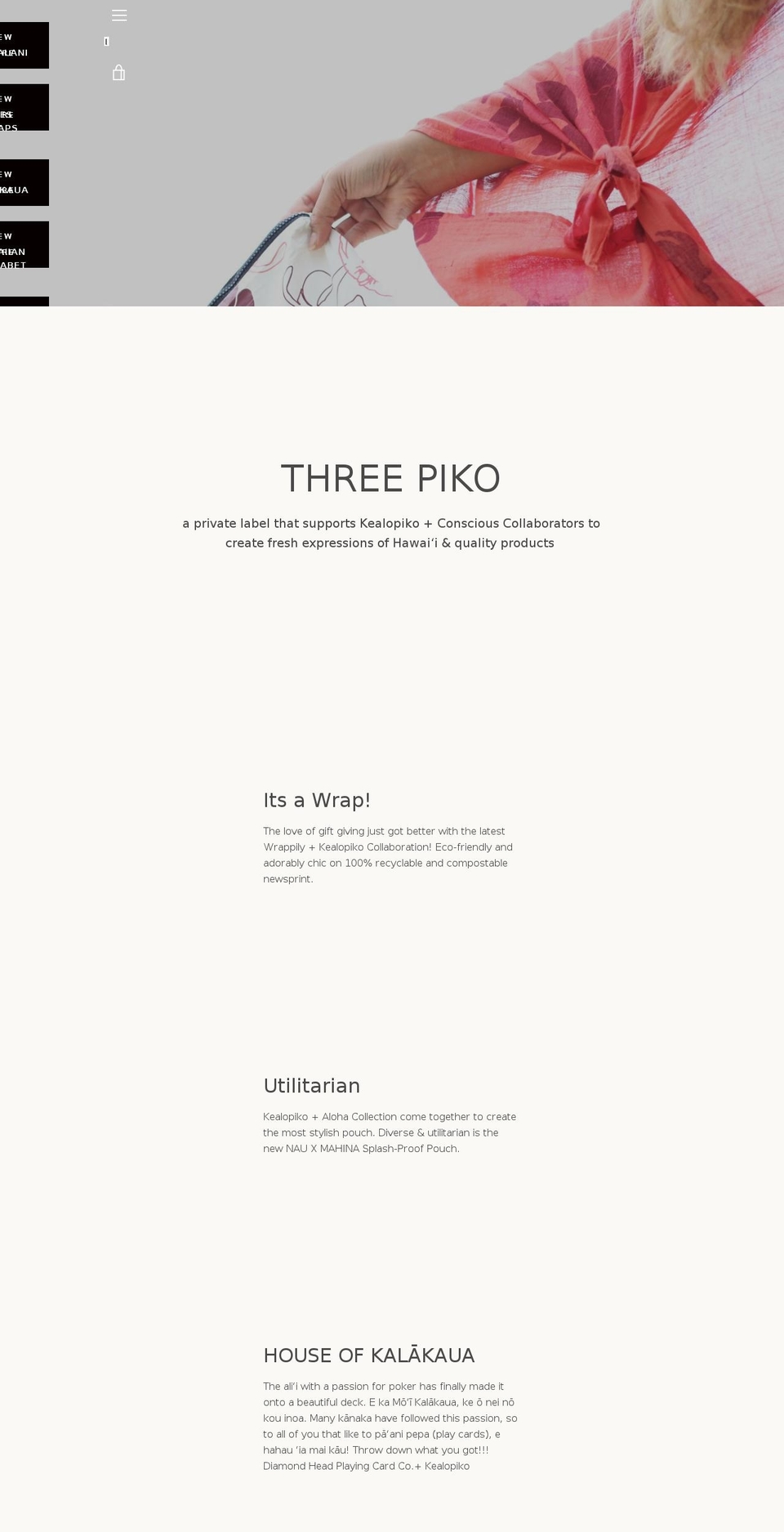 threepiko.com — Shopify storefront screenshot