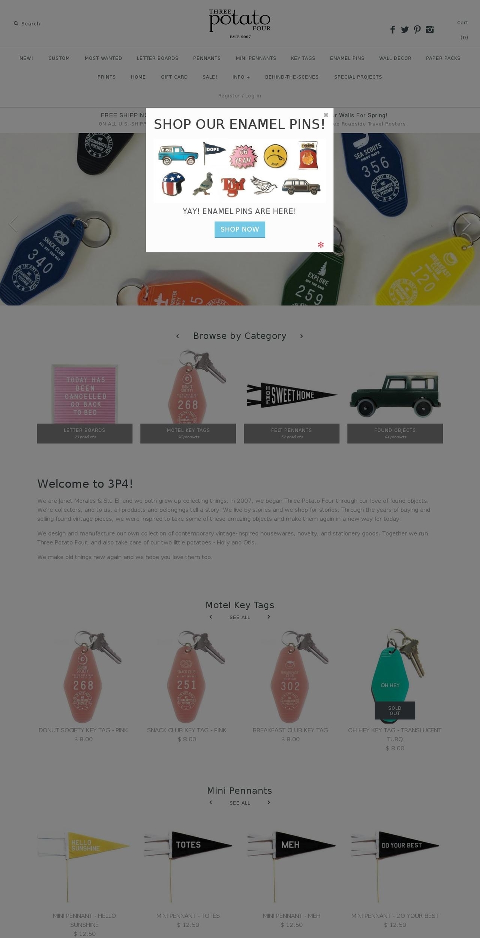 threepotatofour.com shopify website screenshot