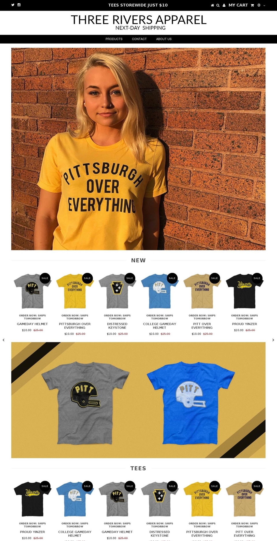 Three Rivers Theme Shopify theme site example threeriversapparel.com
