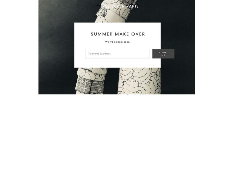threesevenparis.com shopify website screenshot