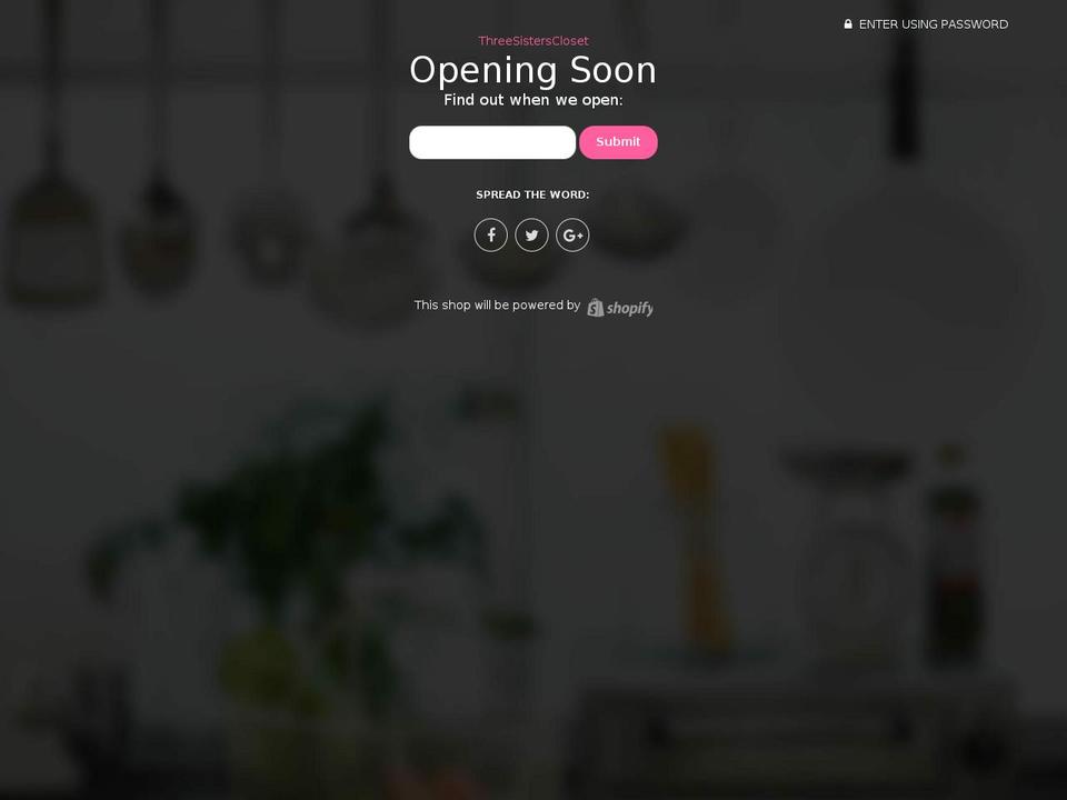 Showttme Shopify theme site example threesisterscloset.com