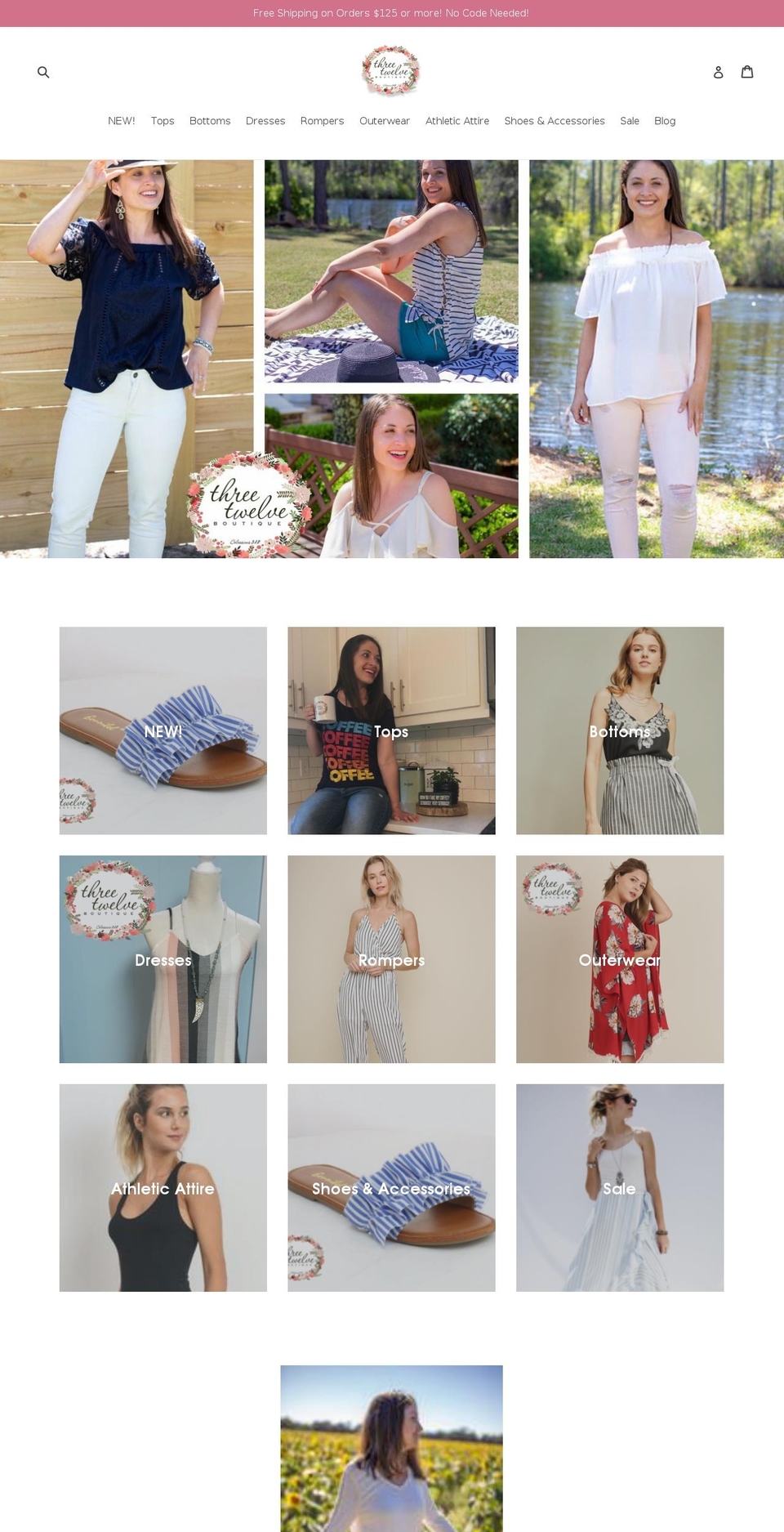 threetwelveboutique.com shopify website screenshot