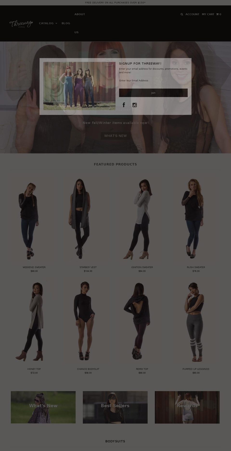 threewayclothing.com shopify website screenshot