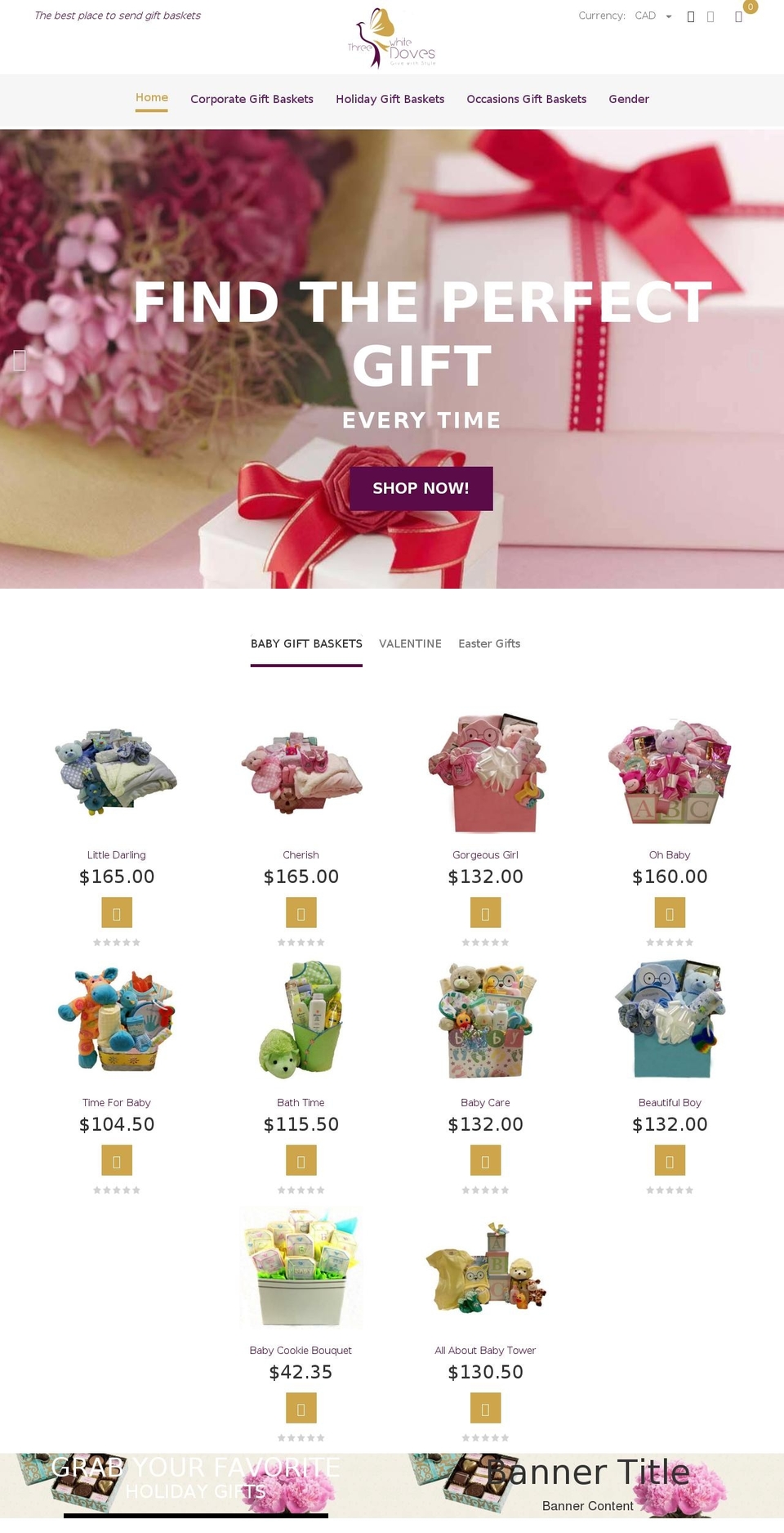 threewhitedoves.com shopify website screenshot