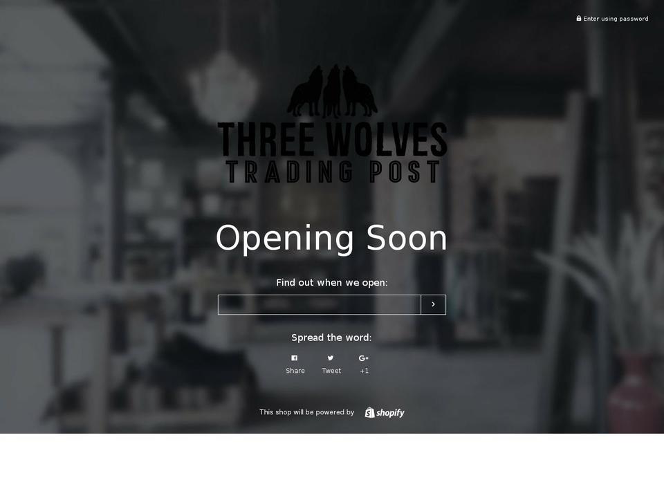threewolvestrading.com shopify website screenshot
