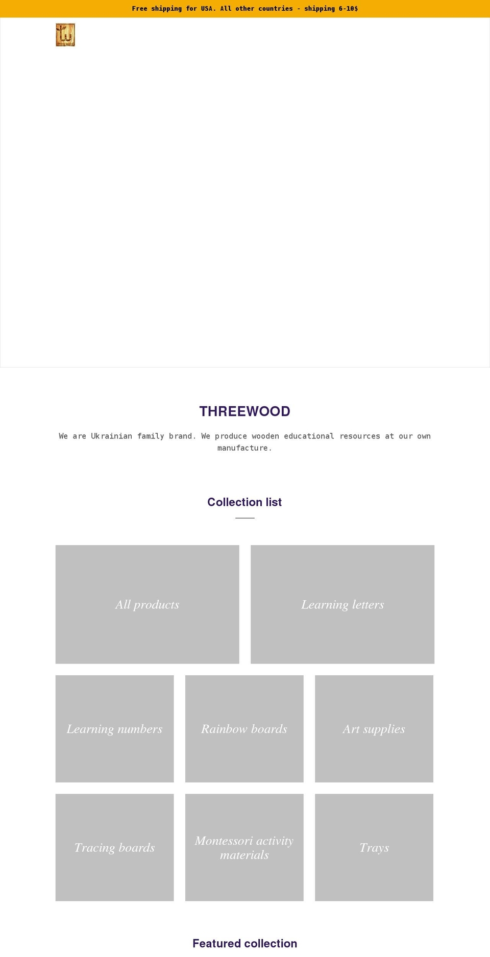 threewood.shop shopify website screenshot