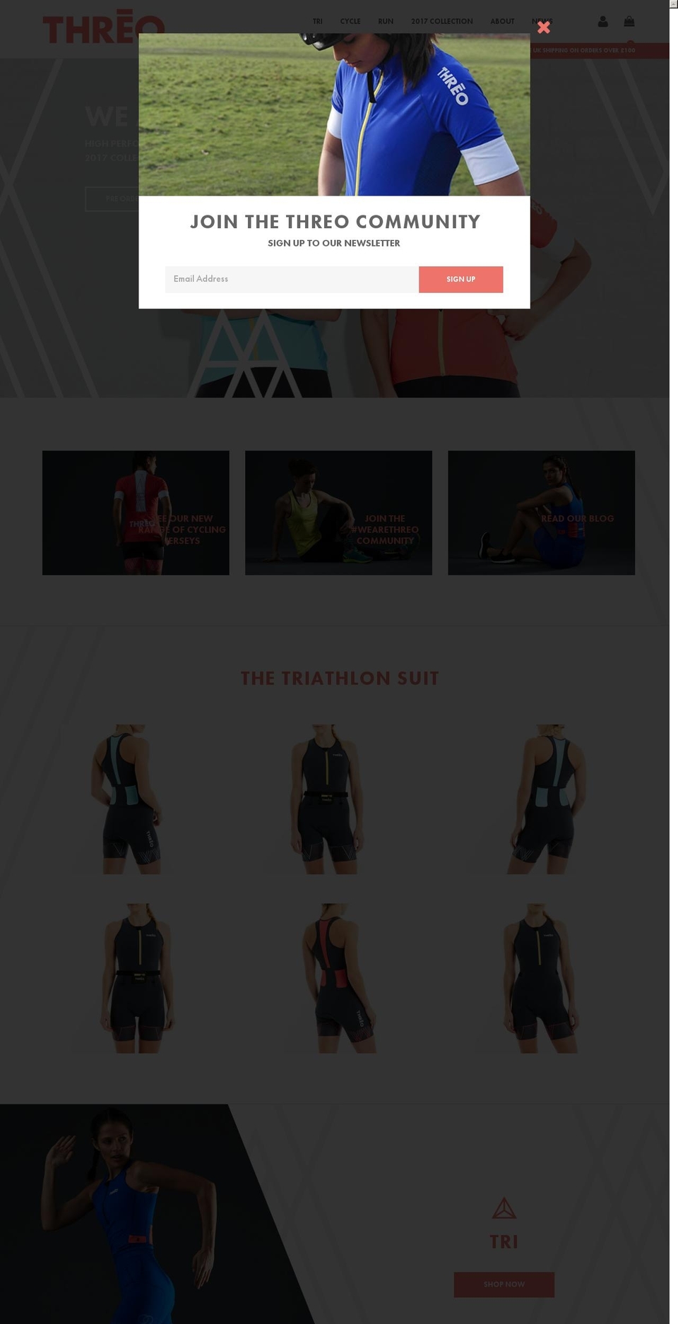 threo.co.uk shopify website screenshot