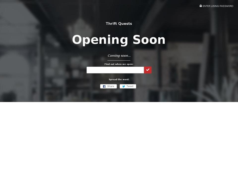 thriftquests.com shopify website screenshot