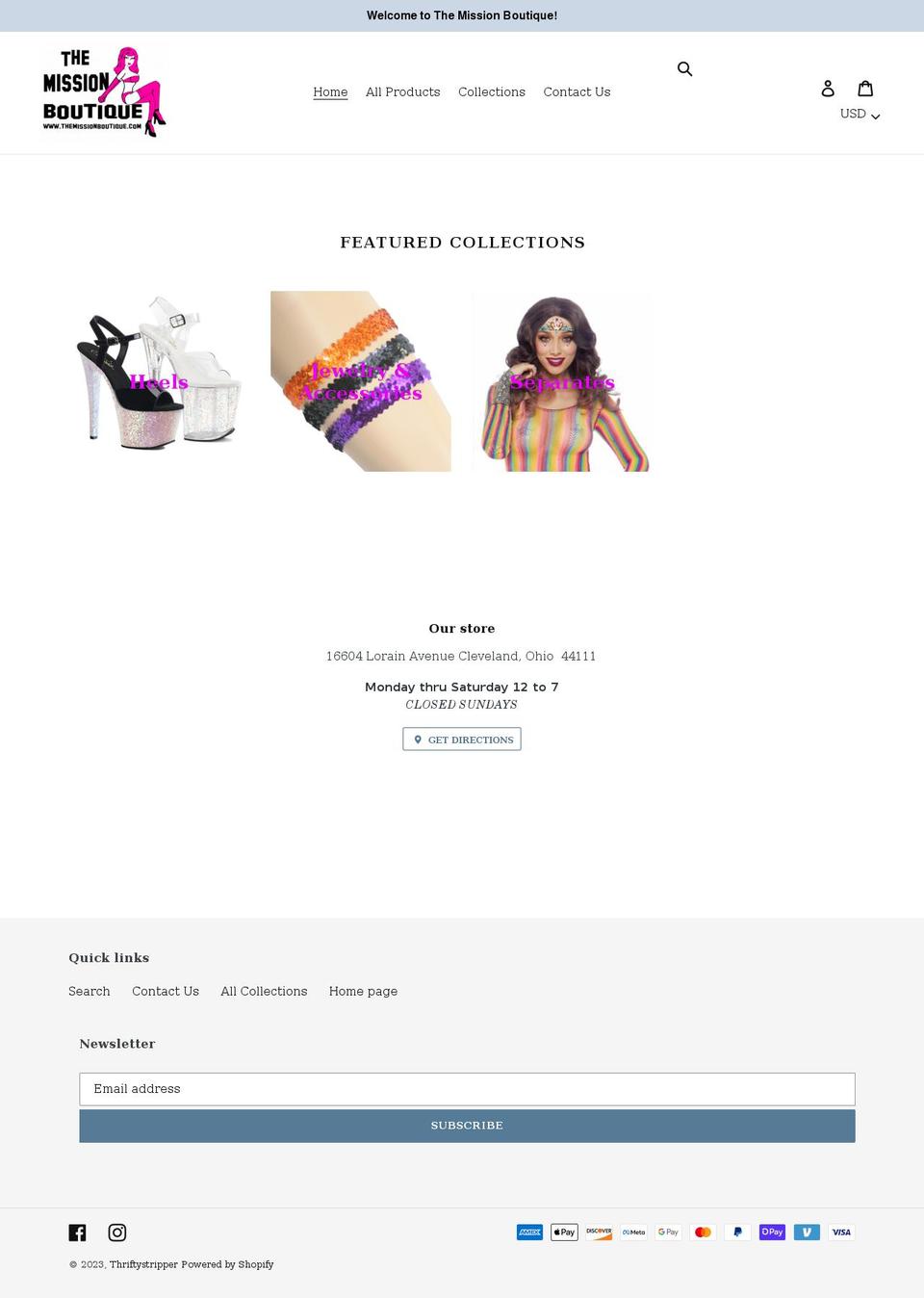 thriftystripper.com shopify website screenshot