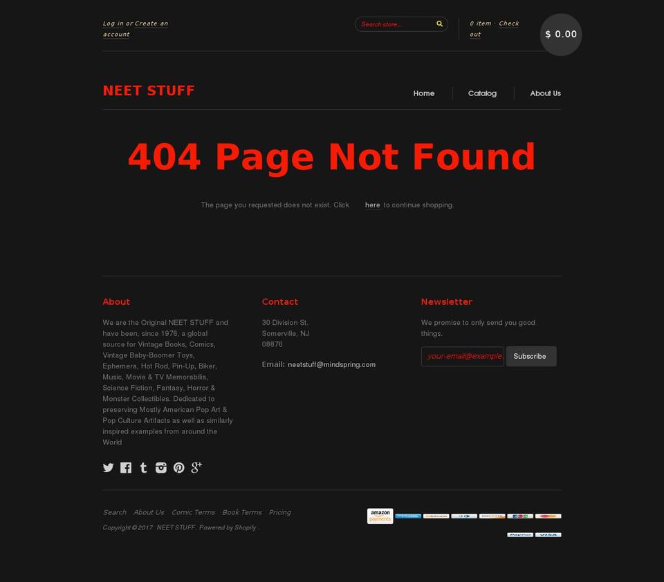 thrillingwonderbooks.com shopify website screenshot