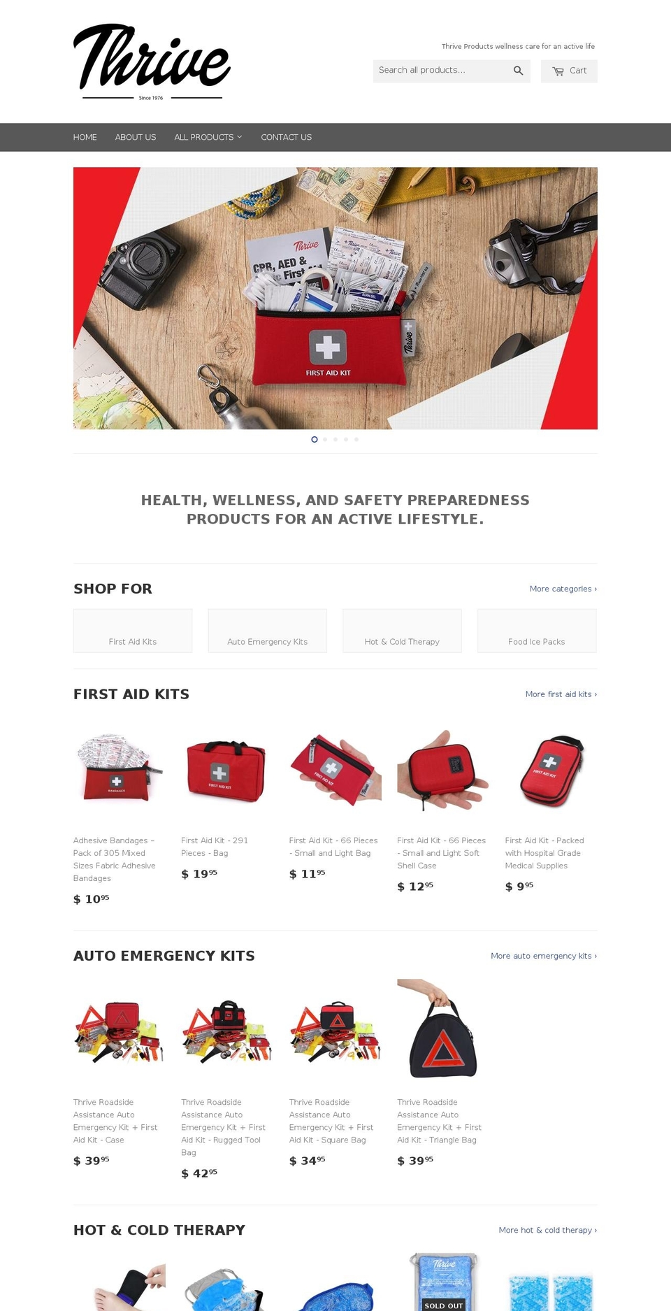 thrivebrandproducts.com — Shopify storefront screenshot