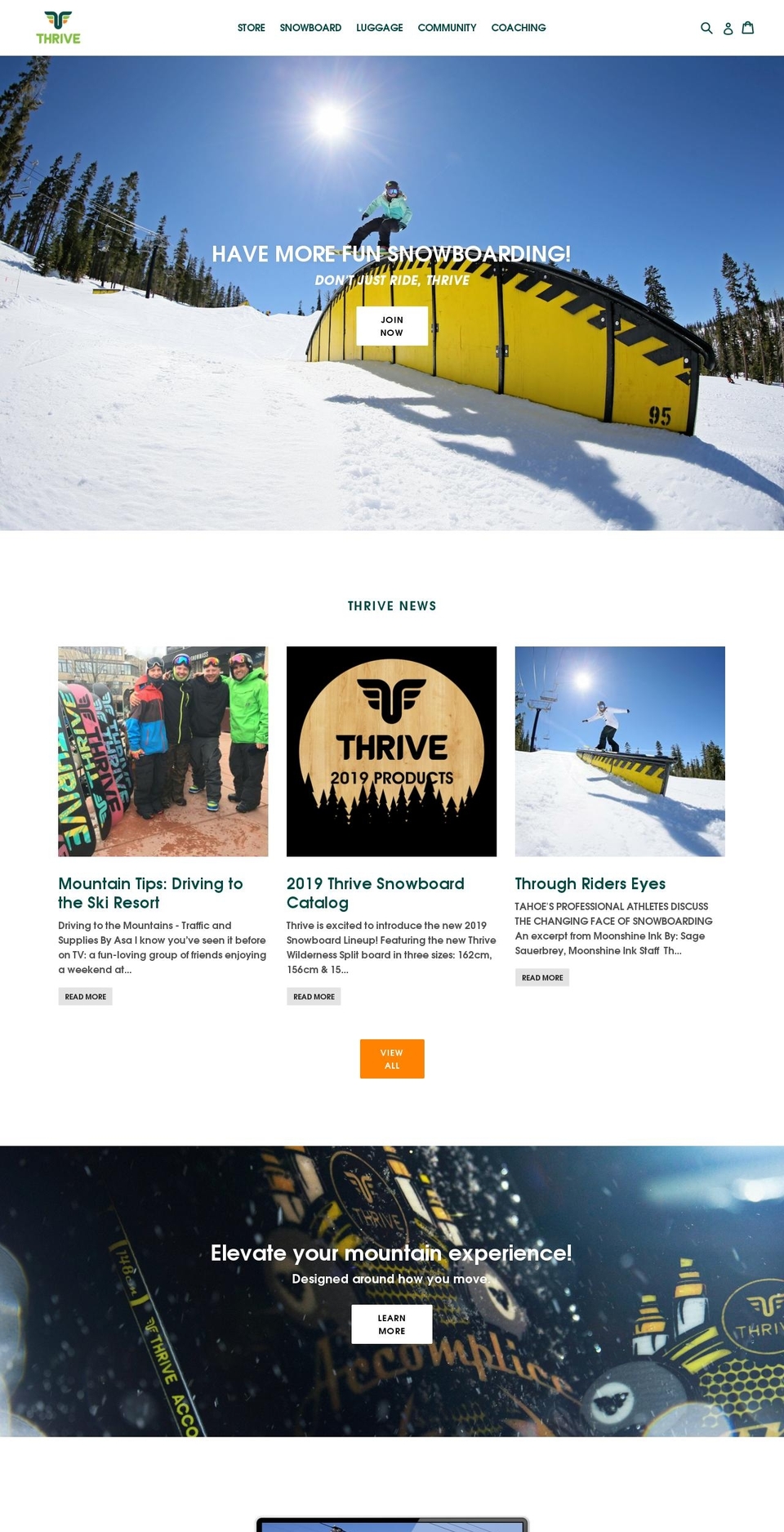 thrivesnow.com shopify website screenshot