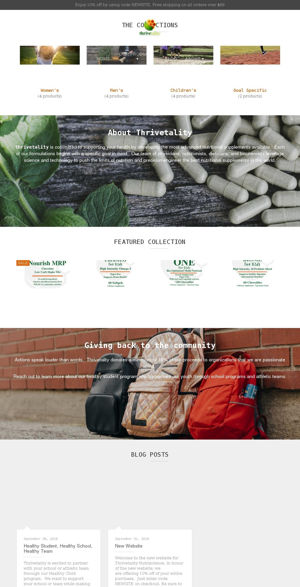thrivetality.com shopify website screenshot