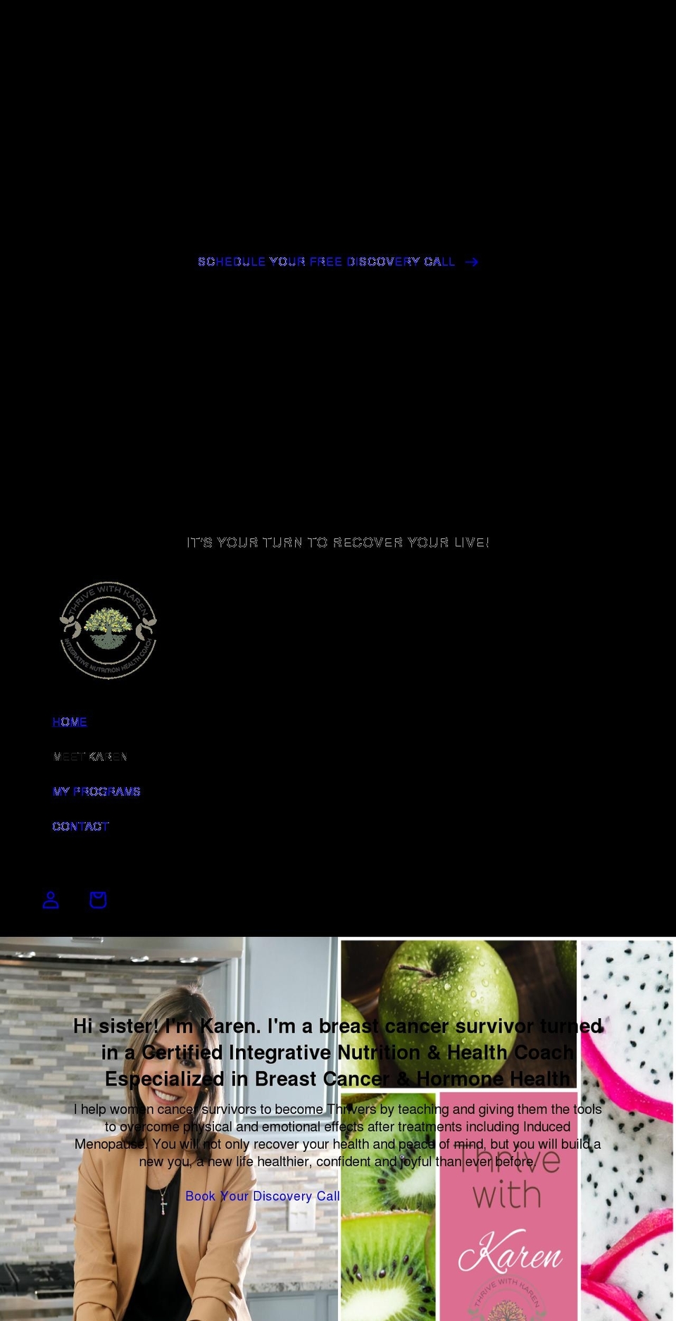 thrivewithkaren.com shopify website screenshot