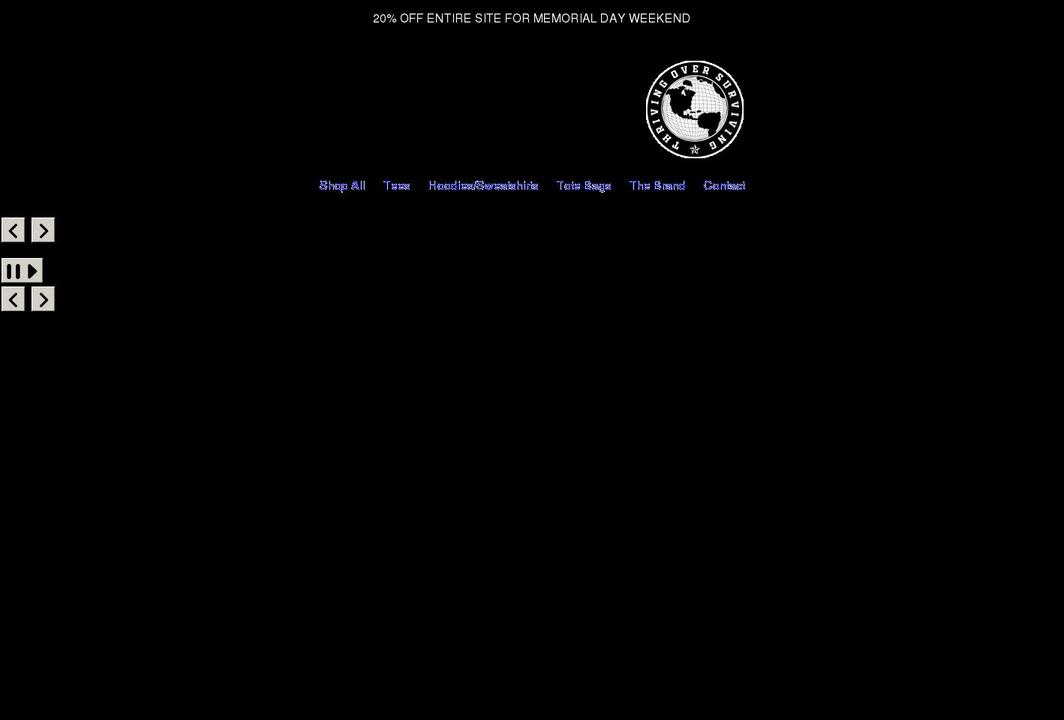 thrivingoversurvivingco.com shopify website screenshot