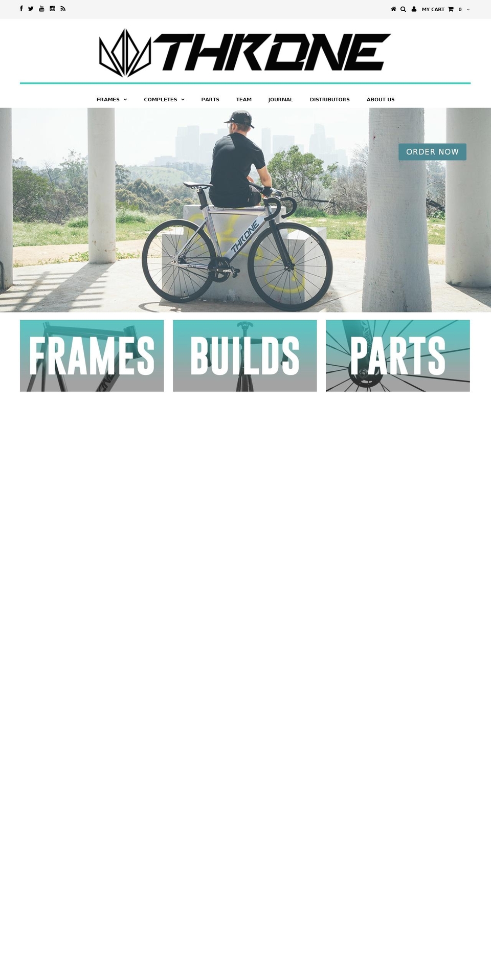 thronecycles.com shopify website screenshot